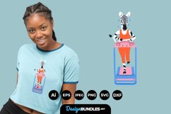 Animal On Treadmill for T-Shirt Design Product Image 1