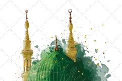 Famous Islamic buildings 4 clip art illustrations Kaaba png Product Image 5