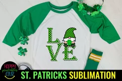 St Patricks Day LOVE Gnome Sublimation I St Patricks Gnome Product Image 1