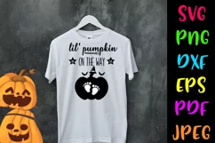 Lil' Pumpkin on the Way Halloween SVG I Halloween Cut File Product Image 2