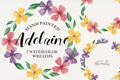 Adelaine Wreaths 7 Wreaths Watercolor Florals Bright Flowers Product Image 1