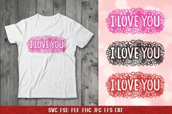 I Love You SVG,Valentine Quotes SVG,Paper Cut Template SVG Product Image 4
