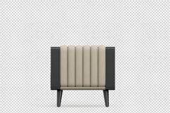 Isometric Arm Chair 3D isolated render Product Image 1