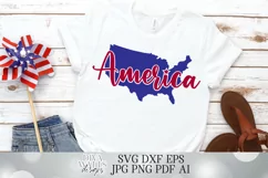 America - Shirt - Sign - 4th of July - Patriotic Cut Files Product Image 1