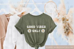 Good Vibes Only Sublimation design | Vintage PNG | Daisy PNG Product Image 3