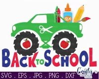 Monster Truck | Back To School Kid's Svg Design Product Image 2