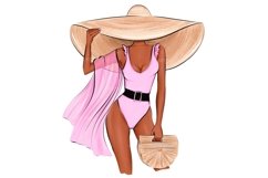 Summer girls clipart, Beach Girls clipart, Summer clipart Product Image 3