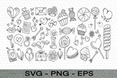 Valentine Day Element, Doodle SVG,EPS,PNG Files, Valentine Product Image 1