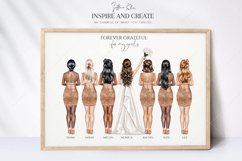 Camel Wedding Clipart, Brown Bridesmaids Product Image 7