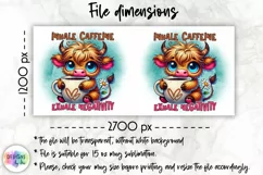 Funny Highland Cow Mug Wrap, Sarcastic Coffee Mug Print Product Image 2
