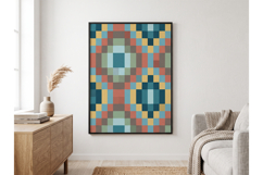 Pixel Mosaic Geometric Pattern Set Product Image 6