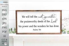 We Will Tell The Next Generation His Praiseworthy Deeds Product Image 1