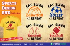 Eat Sleep SVG, Sports Design Print/ Cut Files Product Image 2