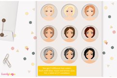 Girl clipart avatar, female logo, social brand LVB69 Violet Product Image 3