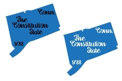 Connecticut - State Nickname &amp; EST Year - 2 Files - SVG PNG Product Image 2