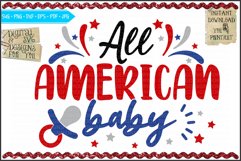 All American Baby - SVG EPS DXF Cutfile Product Image 1