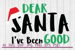 Dear Santa SVG, DXF File, Cuttable File Product Image 1