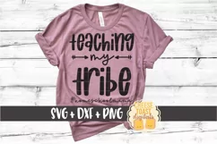Teaching My Tribe - Homeschool Mama SVG PNG DXF Cut Files Product Image 1