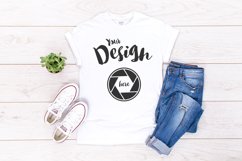 White Gildan 500 Mock Up Product Image 1