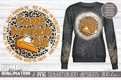 Sweet Pumpkin Pie Sublimation Png with Matching Pattern Product Image 1