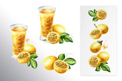 Passion fruit. Watercolor set Product Image 7