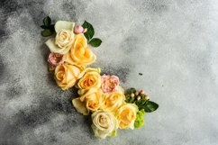 Beautiful floral card concept with fresh roses Product Image 1