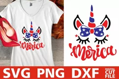 Unicorn svg, Merica svg, 4th of July svg, Independence Day Product Image 2
