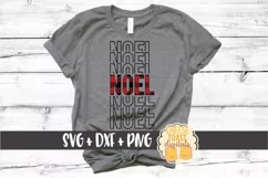 Noel - Buffalo Plaid Christmas Mirror Word SVG PNG DXF Product Image 1