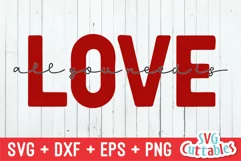 Valentine's Day SVG | All You Need Is Love | Shirt Design Product Image 3