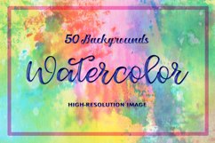 50 Watercolor Backgrounds Product Image 1