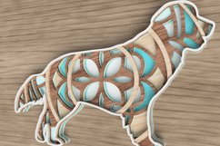 Dog Laser Cut File - Golden Retriever Mandala Product Image 4