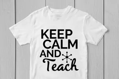 Keep Calm And Teach - Teacher SVG EPS DXF PNG Cutting Files Product Image 2