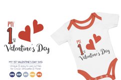 My 1st Valentine's Day - Baby, Love SVG Files Product Image 1