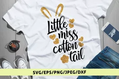 Little Miss Cotton Tail - Easter SVG EPS DXF PNG Cut File Product Image 1