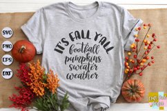 It's Fall Y'all, Fall Svg, Fall Shirt Svg, Pumpkins Svg Product Image 1