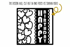 Happy Birthday paper cut design SVG / DXF / EPS / PNG files Product Image 2