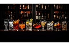 photo drink glasses on bar dark background Product Image 1