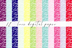 Love Lettering Digital Paper. Valentines Digital Paper. Product Image 2