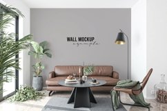 Wall mockup - Wallpaper mockup - Living room Product Image 2