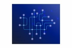 Technology of circuit network connecting dots and lines Product Image 1