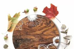 sunflowers and pumpkins wreath SVG Product Image 3