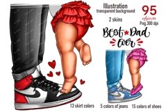 Dad Daughter shoes clipart, Fathers Day clipart, Legs clipar Product Image 1