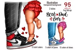 Dad Daughter shoes clipart, Fathers Day clipart, Legs clipar Product Image 1