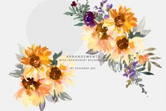 Watercolor Sunflower Clipart Collection Product Image 5