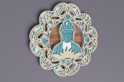 Mandala laser cut file - Buddha Mandala Product Image 2
