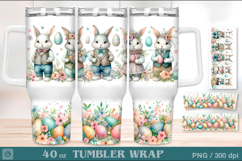 Easter Tumbler Sublimation, 40 oz Tumbler Wrap Product Image 1