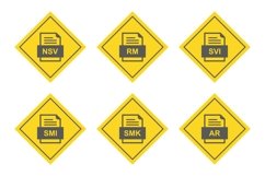 Set Of File Formats Icons Product Image 1
