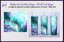 Tumbler design | Green & violet tumbler sublimation design Product Image 1