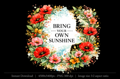Bring Your Own Sunshine Floral PNG Design Product Image 1