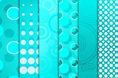 Teal &amp; White Retro Circles Sublimation Backgrounds Product Image 2